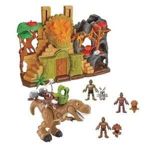 Fisher-Price Imaginext Dino Fortress Gift Set Rare 2015 Complete Playset